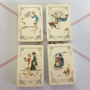 1970's "Trump" Norman Rockwell "Four Seasons" Playing Cards - SEALED